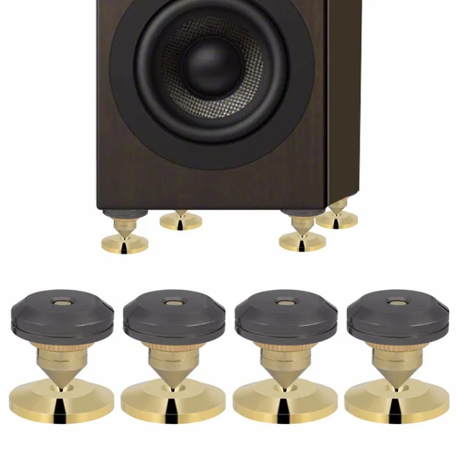 4 Pcs Speaker Isolation Spikes Stand Feet HiFi Speaker AMP CD Cone Base