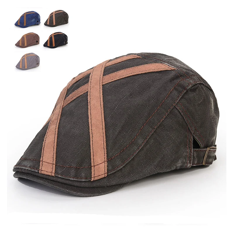 Cotton Gorras Planas Male Beret Vintage Flat Cap Boinas Berets Headwear Mens Hats Casquette Casual Caps