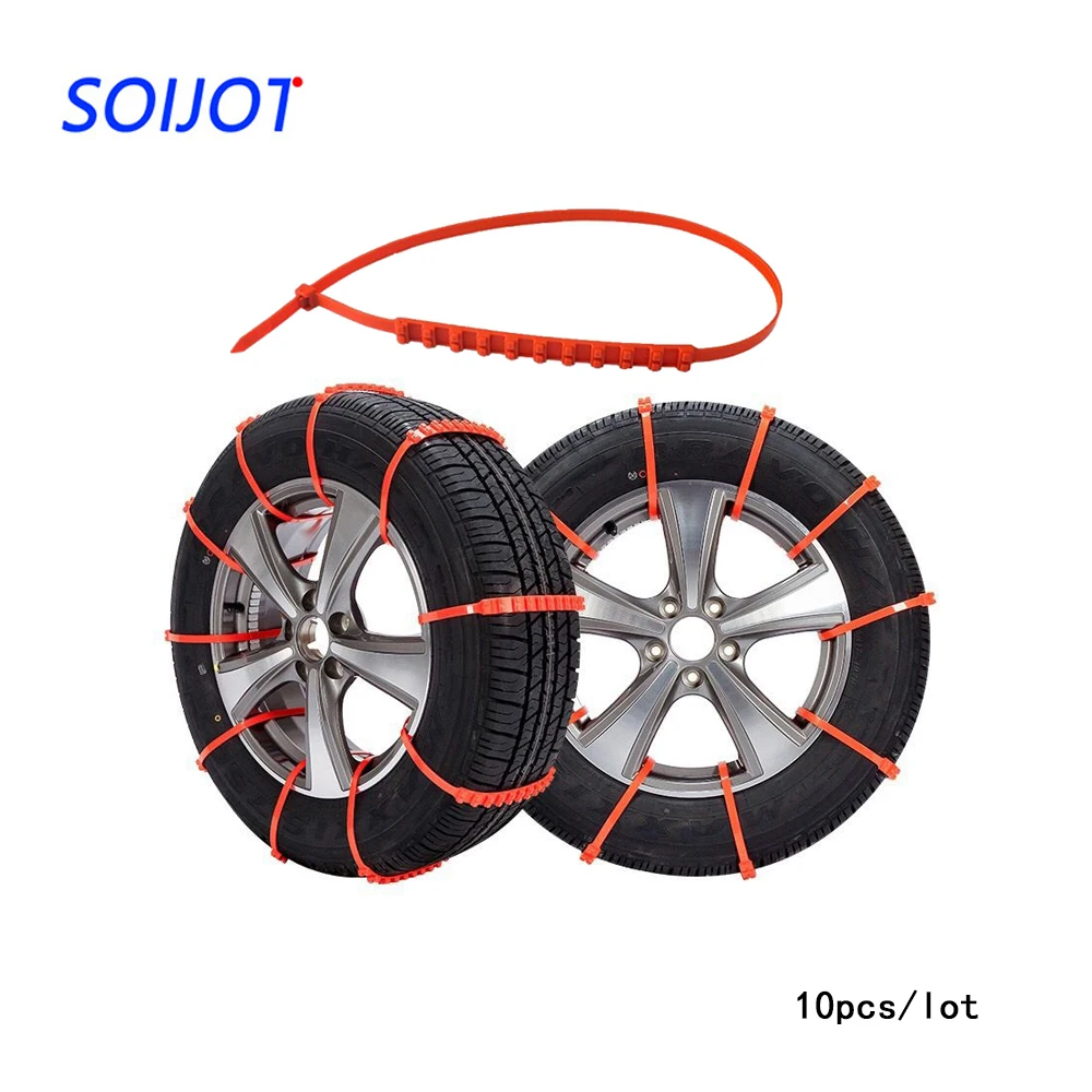 10pcs/lot 920mm Car Universal Anti Skid Snow Chains Nylon for Car Truck Snow Mud Wheel Tyre Tire Cable Ties