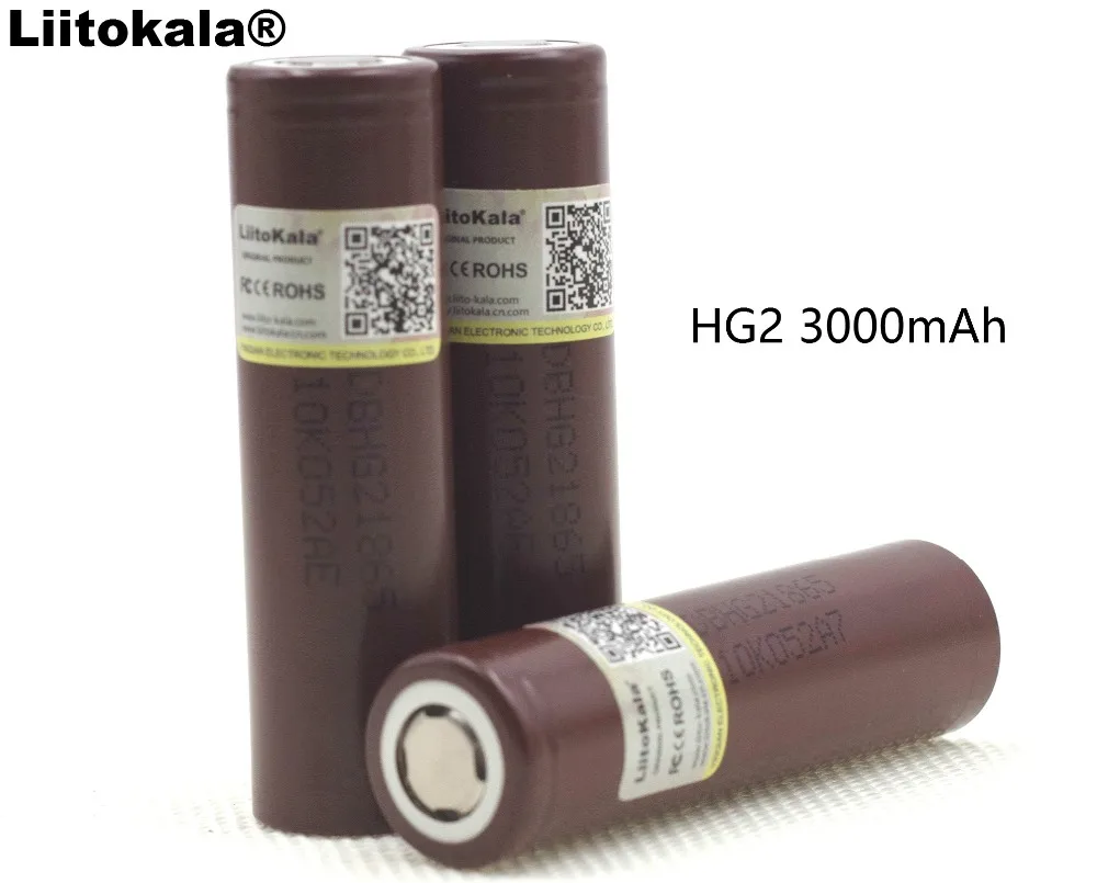 Аккумуляторная батарея Liitokala HG2 100% 18650 мАч 3000 в|rechargeable battery|liitokala 18650liitokala battery |