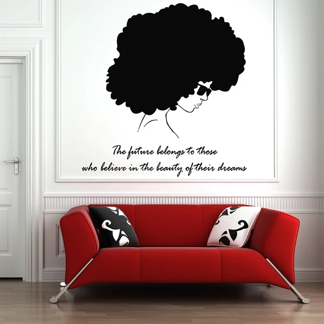 tribal african woman silhouette wall decal beauty quotes bedroom