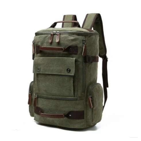 Mochila de lona para hombre, mochila de viaje, mochila para hombres, mochila para ordenador portátil, mochila multifunción para adolescentes