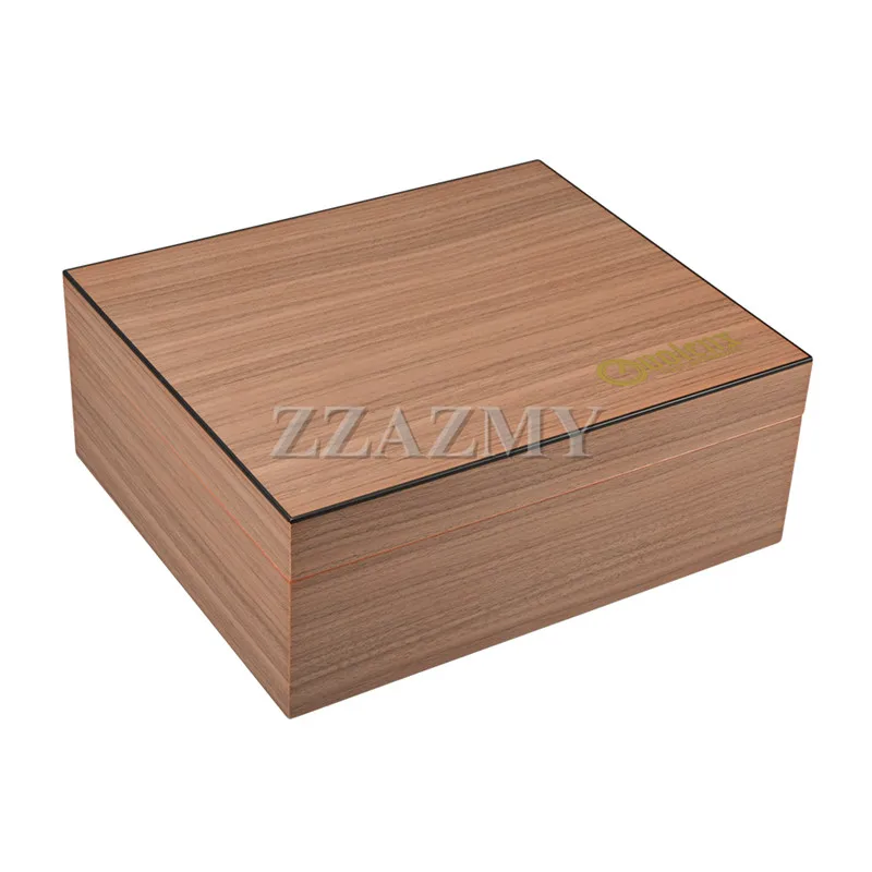 

Simple Practical Removable Partition Board Mahogany Cigar Humidor Nice Storage Box W/ Hygrometer, Humidifier