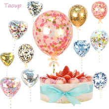 Taoup Balloons Shape Happy Birthday Cake Topper Cake Decorating Supplies Wedding Decor for Cake Cupcake Toppers Baby Shower Girl Taoup Balloons Shape Happy Birthday Cake Topper Cake Decorating Supplies Wedding Decor for Cake Cupcake Toppers Baby Shower Girl