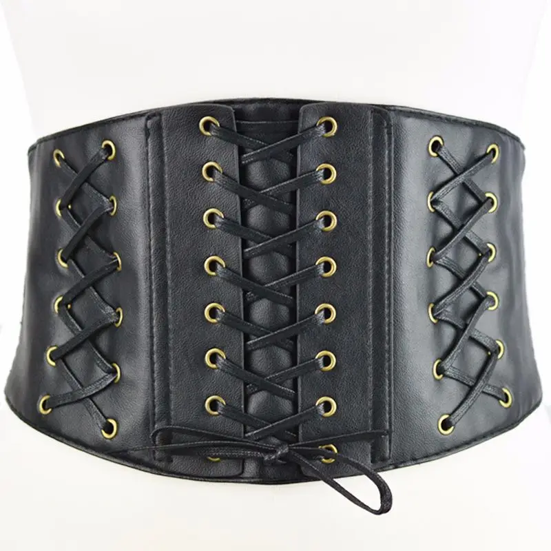 

Wide Elastic Cinch Belt Women's Rocker Fashion Belt Gold Metal Rivet Wide Belts For Dress Coat Cummerbund Retro Style RF15