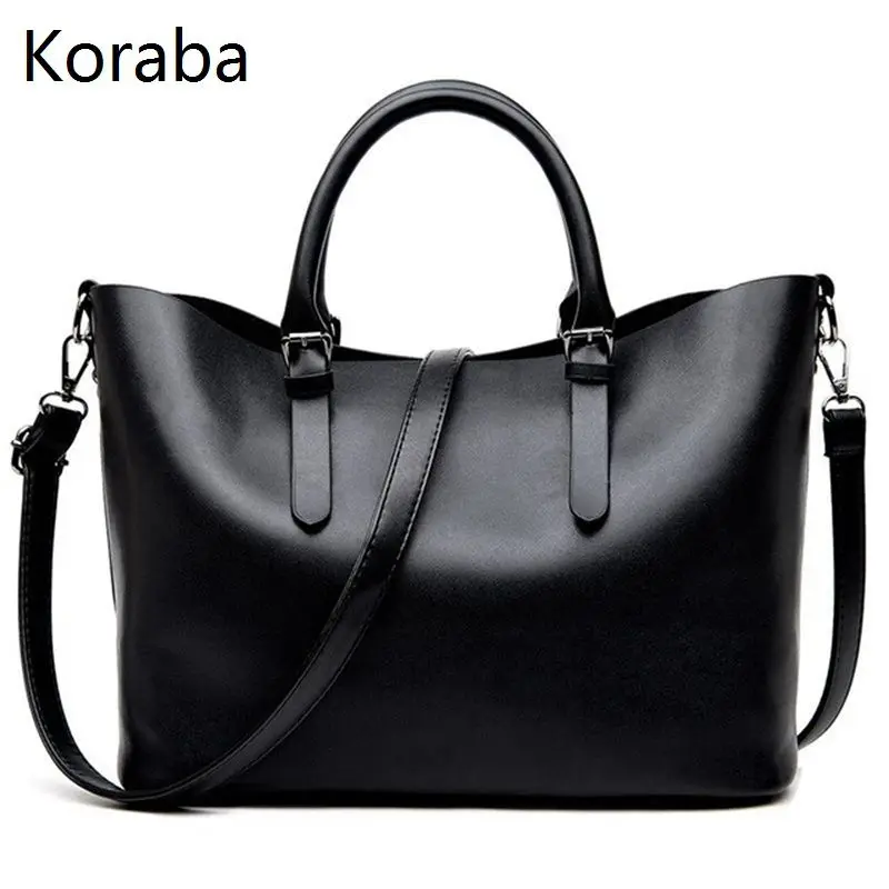 

Koraba Bolso Mujer Negro 2017 Fashion Hobos Women Bag Ladies Brand Leather Handbags Casual Tote Bag Big Shoulder Bags For Woman