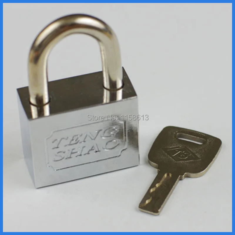 5 pieces 40mm burglarproof keyed alike flat key square shape padlock
