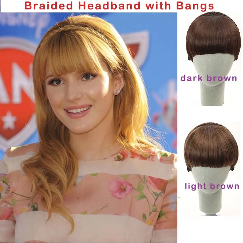 Hot sale fashion Braided bangs Headband with fringe Bangs Hairpieces