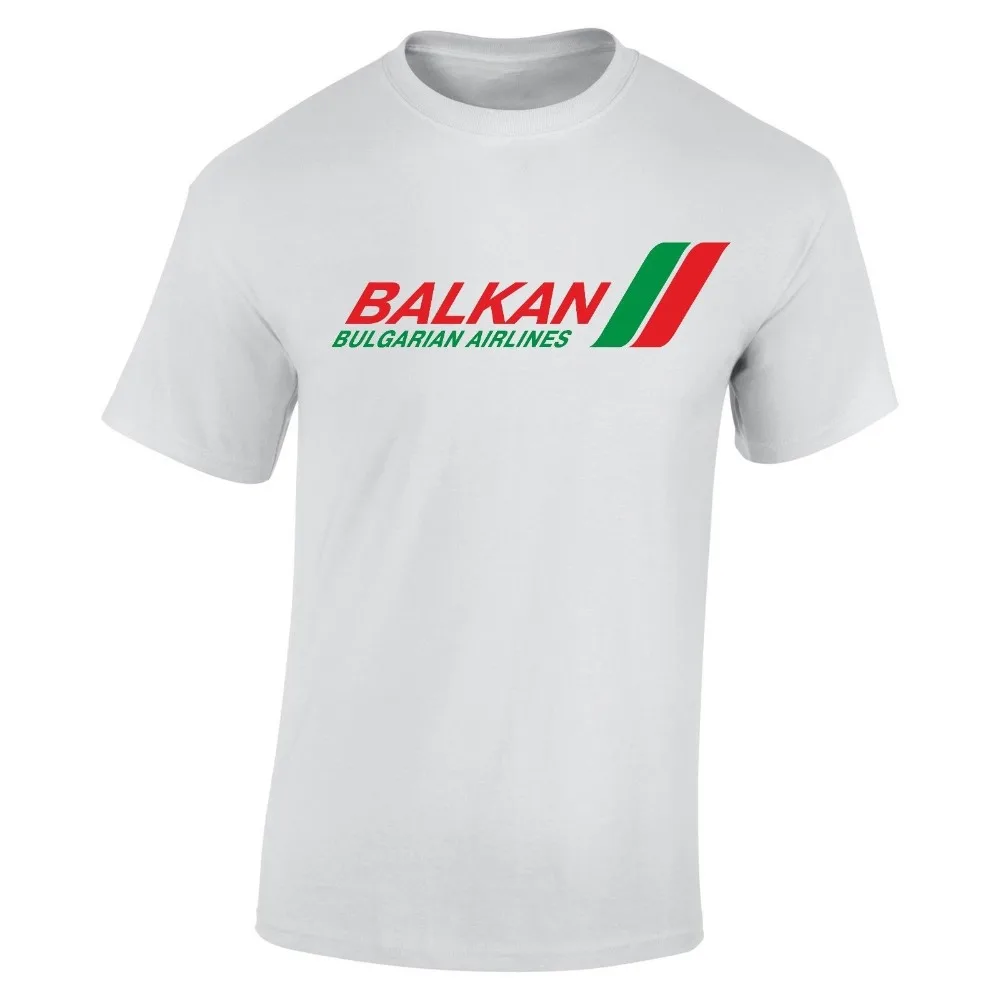 Мужская футболка с принтом Balkan Airlines в стиле ретро Bulgarian Airline Bulgaria 2019|Футболки| |