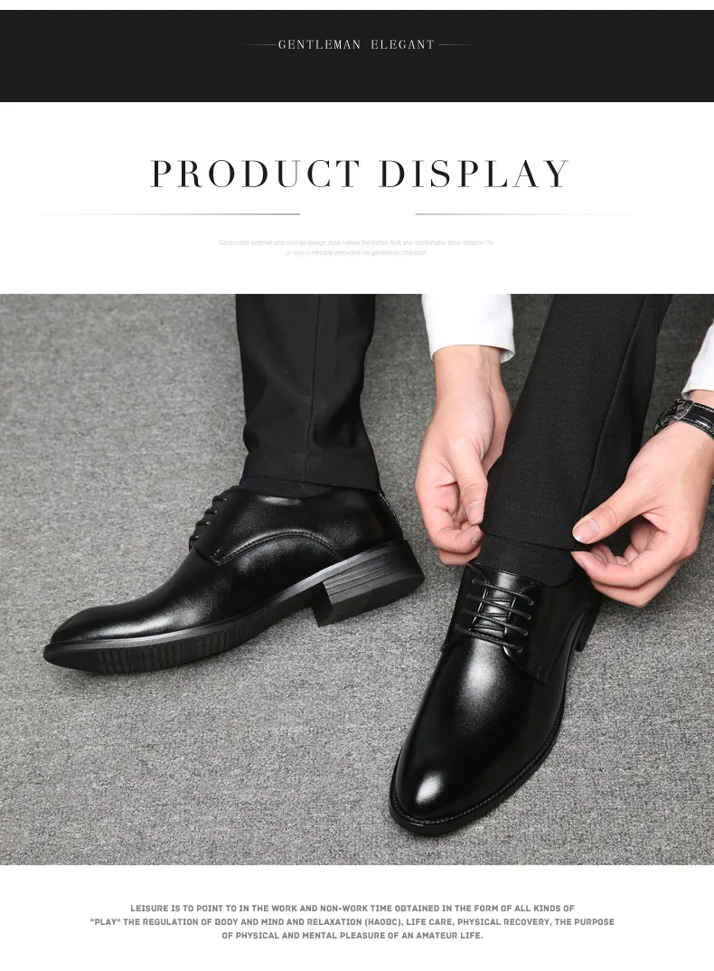 Misalwa/мужские классические туфли в стиле дерби; Кожаные Туфли-оксфорды; Zapatos; Обувь На Шнуровке Для официальных мероприятий; легкая дышащая обувь