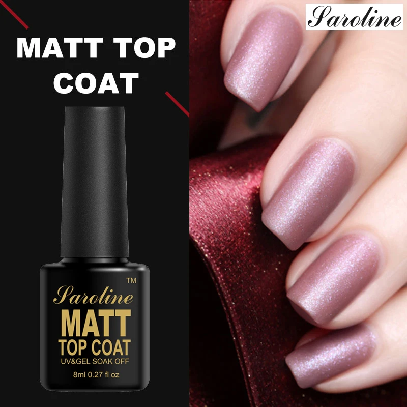 Matt Top Coat UV Gel Nail Polish for Nail Design Soak Off Semi Permanent Gel Varnish Matte Top