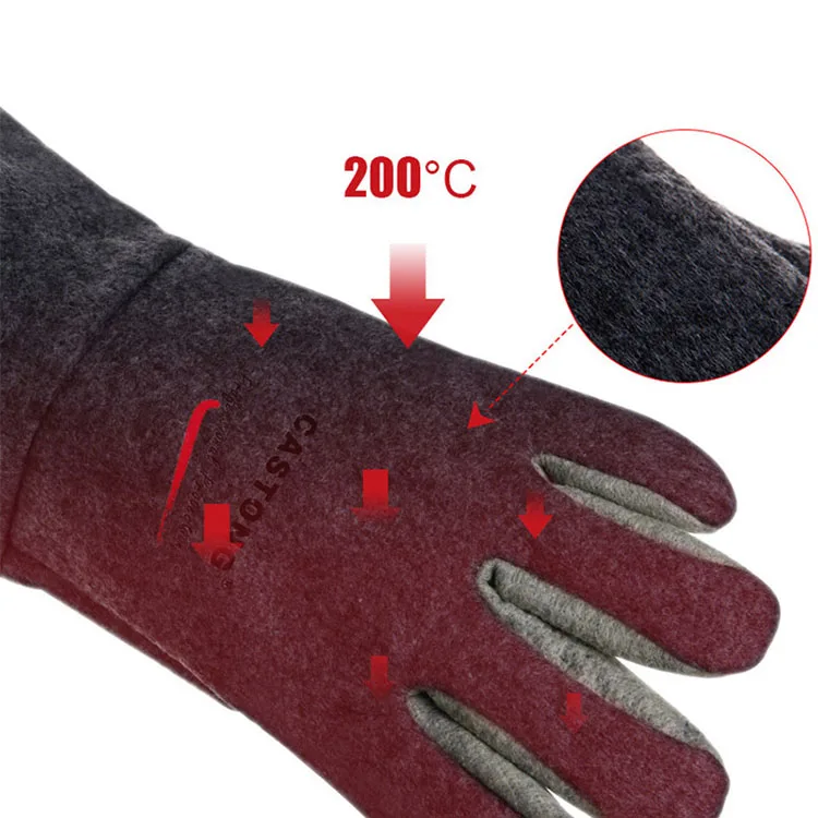 300 Degree Heat Insulation Gloves, High temperature resistant Gloves, Flame retardant Anti-scalding Baking Industrial Glove (4)