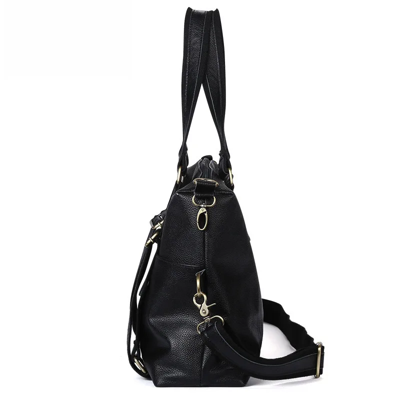 Fashion new lychee pattern Genuine Leather men handbags casual Korean version of the cross section square men's shoulder bags