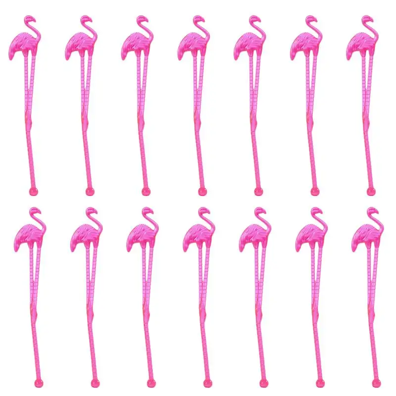 20 шт креативные шикарные пластиковые фламинго для напитков, палочки для перемешивания, палочки для украшения коктейльного бара