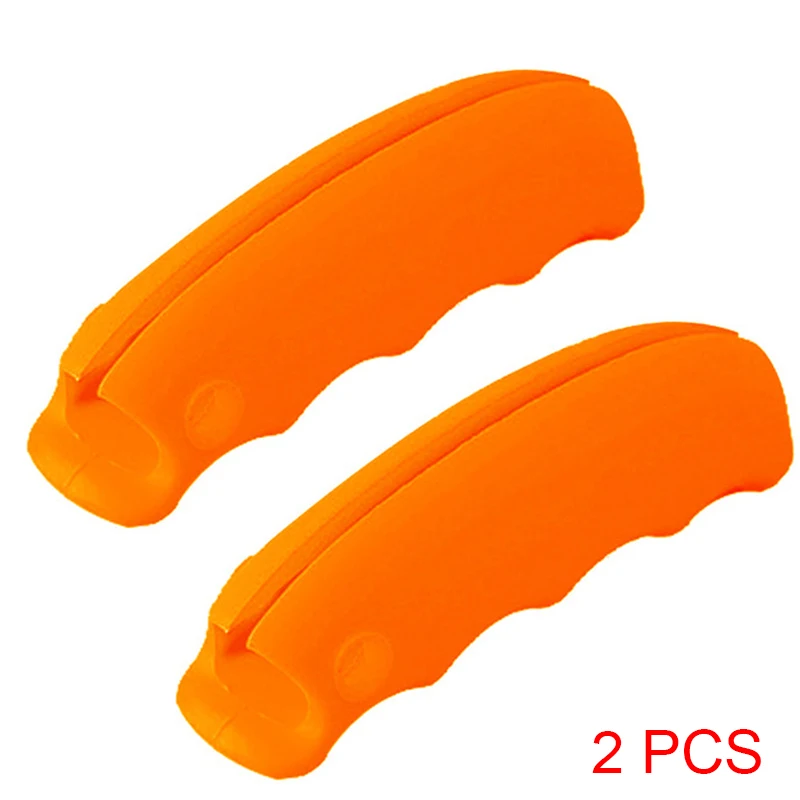 2 шт. ручка для сумки-переноски инструменты силиконовая ручка расслабленная ручка для Покупок Сумка зажимы обработчик кухонные инструменты - Цвет: orange2