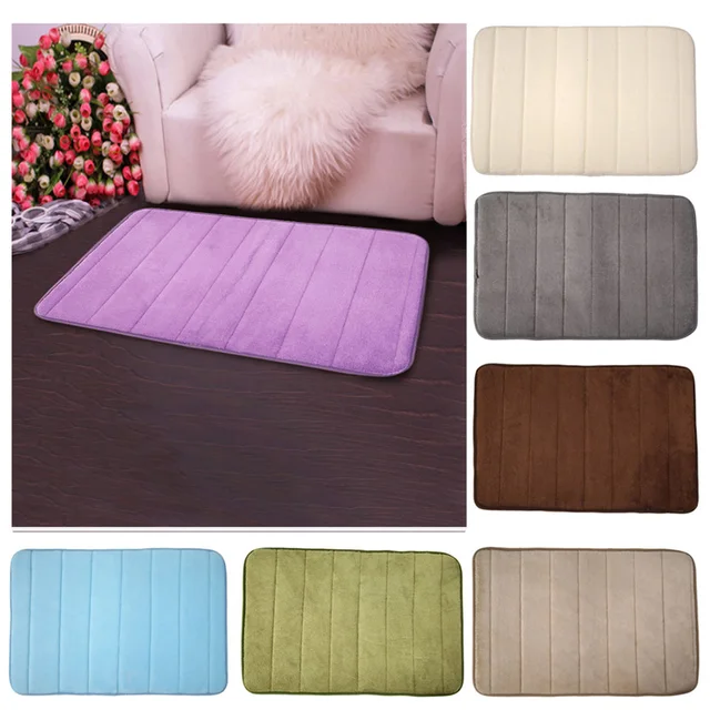 Aliexpress 1pcs Memory Foam Bath Mat Bathroom Horizontal 1pcs Memory Foam Bath Mat Bathroom Horizontal Stripes Rug Non Slip Mats 7 Solid