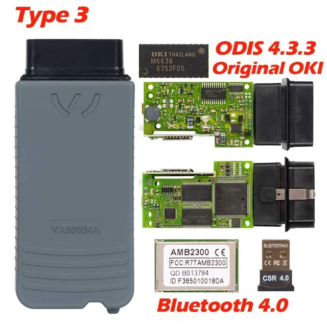VAS5054 ois V4.4.10 keygen полный чип OKI Авто OBD2 диагностический инструмент VAS5054A дополнительных услуг 5054A Bluetooth считыватель кода сканер - Цвет: Серый
