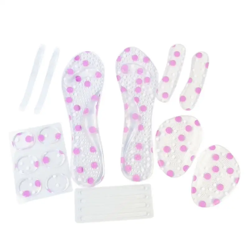 

1 Set Flexible Silicone Gel Pads Insoles Antibacterial Non Slip Pain Relieve Plantar Fasciitis Remission Foot Care Protector