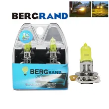 H3 желтые галогеновые лампы для автомобиля, 12V 55W, на 30% больше света в любую погоду