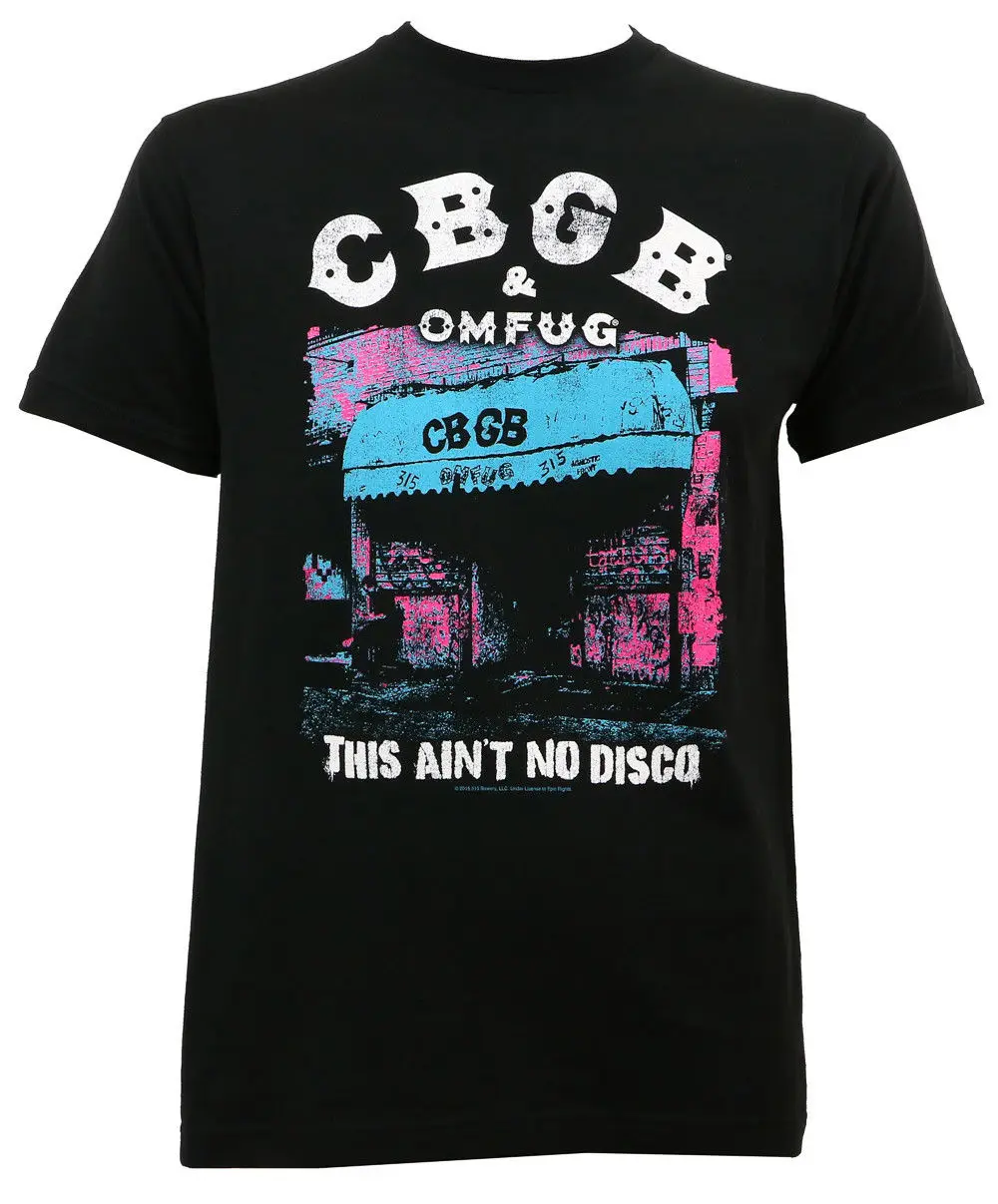 Authentic CBGB &amp OMFUG This Ain't No Disco Slim Fit T-Shirt S-3XL NEW Men Cotton T Shirt Printed Top Tee Fashion Short Sleeve | Мужская