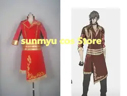 Бесплатная доставка! Touken Ranbu Online ОО курикара Музыкальный красный костюм для косплея, Размеры адаптируемые под требования заказчика на