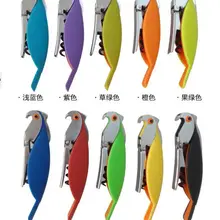 Новая мода дизайн из нержавеющей стали Мути-цвет попугай Бутылка открывалка для красного вина 10 цветов