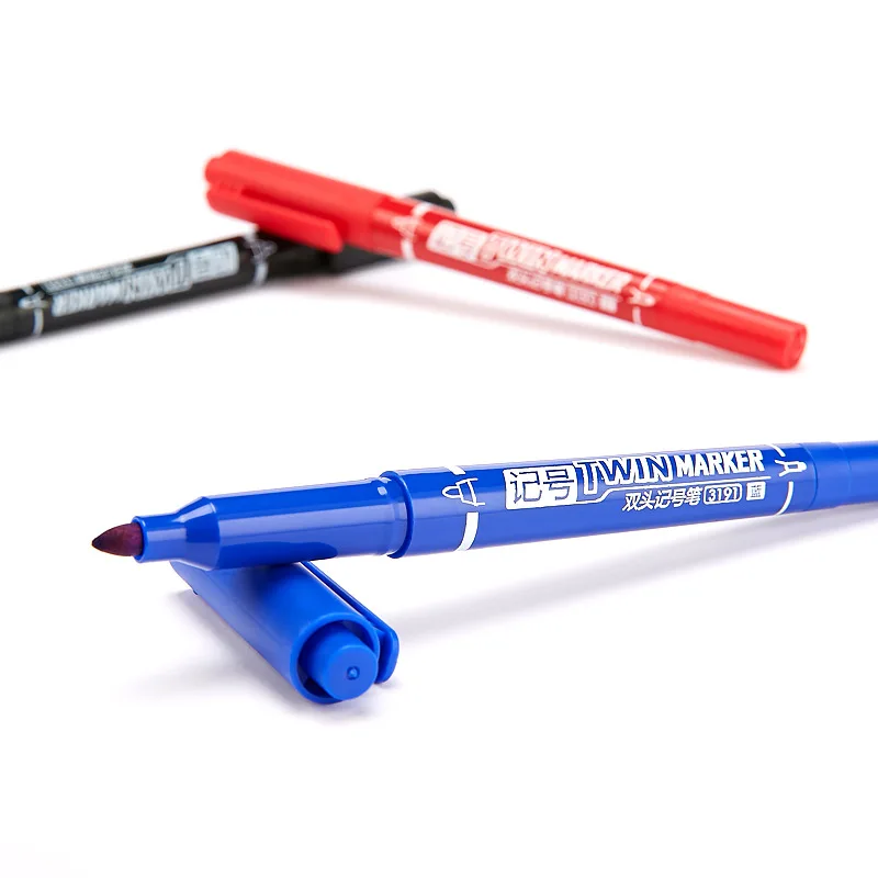 

12 Pcs Dual Tip Permanent Markers fineliner graffiti Set of Felt-tip Pens Paint for Fabric Waterproof Markers