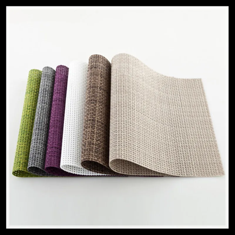 

Set of 4, Kitchen Accessories Decoration Home Colorful PVC Placemats Dining Table Placemats Top Quality Table Mat