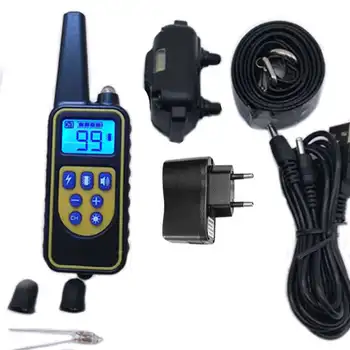 

Dog Training Collar Pet Electric Adjustable Waterproof Rechargeable Remote Control Trainings EU Plug