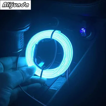 

Styling car 3 meters interior EL cold light neon car decoration for Kia Rio K2 K3 K5 K4 Cerato Hyundai ix35 iX45 iX25 i20 i30