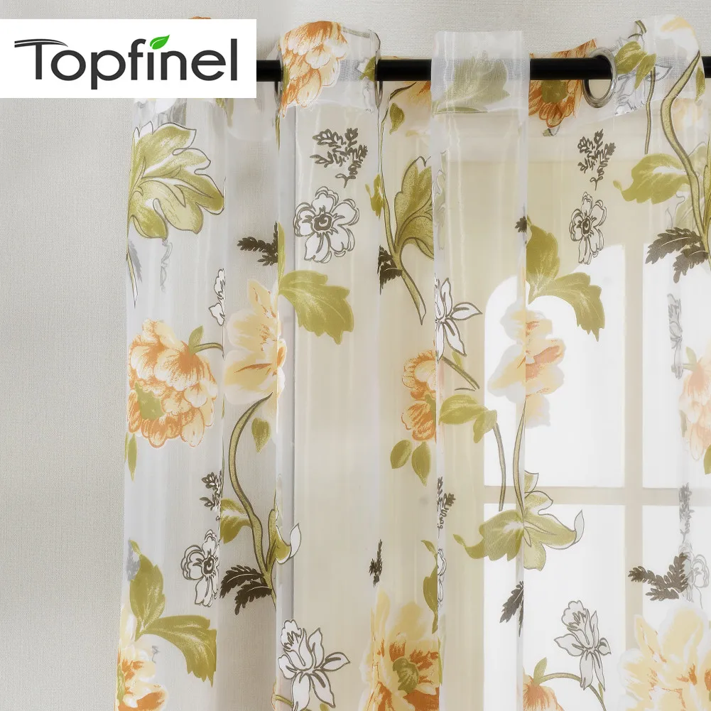 1PC Window Curtain Drape Panels Jacquard Sheer 39''x97.5" Flower Pattern Voile 