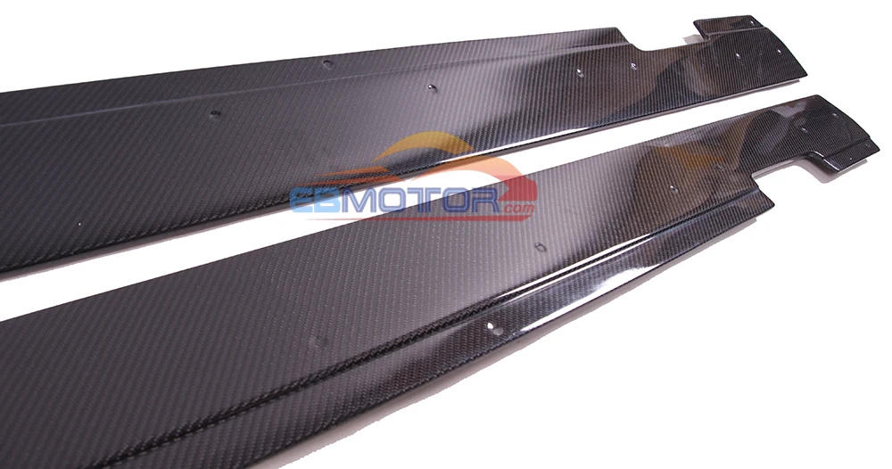 ebmotor-com Real Carbon Fiber side skirts spoiler splitter 4pcsSet For Benz W212 E63 AMG 11-14  16_4334