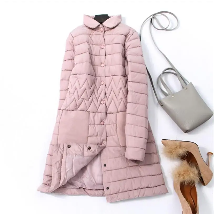 Women Solid Color Quilted Winter Cotton Padded Clothes Pockets Single-breasted Designs Stand Collar Long Plus Size Parkas
Women Solid Color Quilted Winter Cotton Padded Clothes Pockets Single-breasted Designs Stand Collar Long Plus Size Parkas