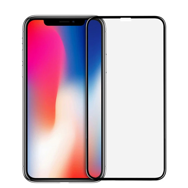 Ударопрочное закаленное стекло 9H для iPhone X XS 5 8 дюйма XR Max 6 цветная пленка