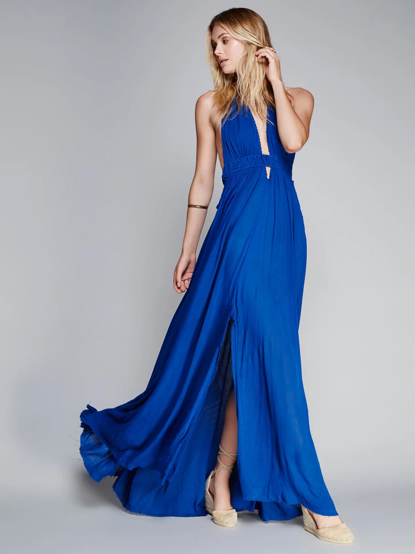 Buy 2018 new cotton long dress halter backless summer dress bohemian beach maxi