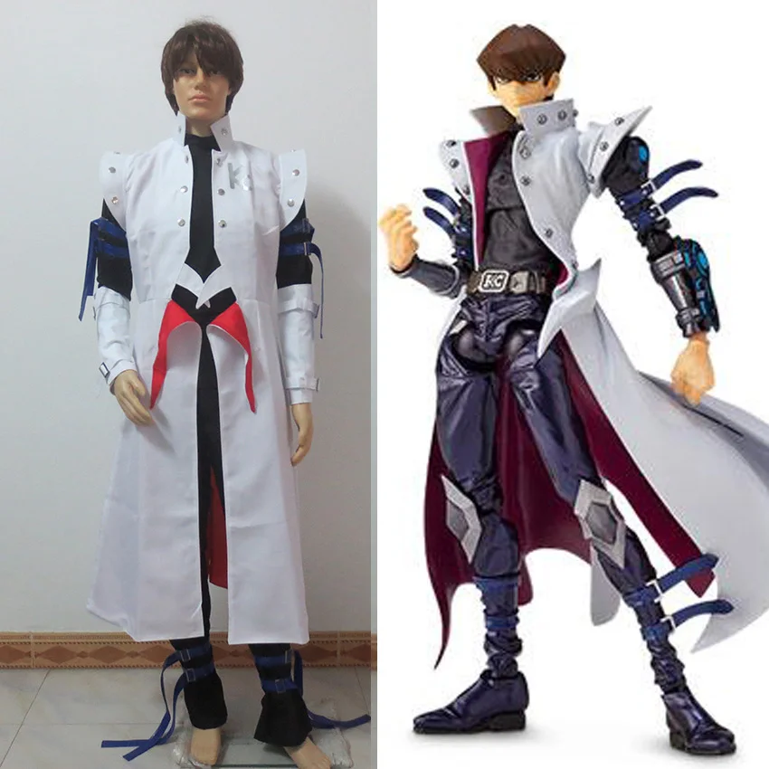Seto Kaiba uniform jacket cloak cosplay costume custom made Anmie Yu-Gi-Oh 