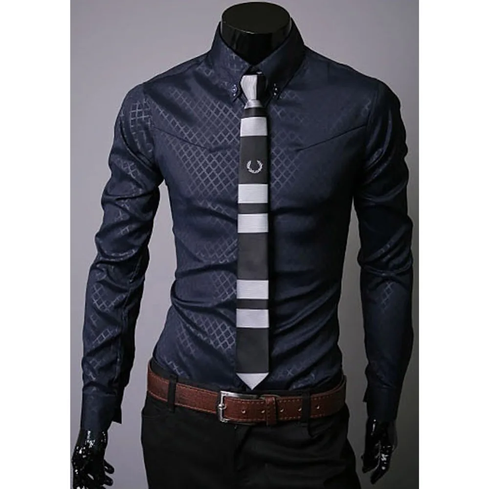 2018 новые Брендовые мужские рубашка Camisa социальной masculina повседневные Slim Fit