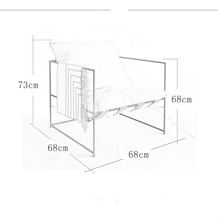 Луи мода гостиной диваны скандинавский одинарный Железный минималистический современный дизайн креативный кожаный Простой Wonderfui