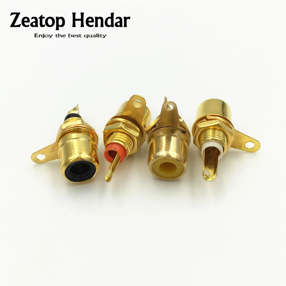 

20Pcs Gold Plated Amplifier Metal RCA Phono Chassis Panel Mount Female Input Socket Solder Connectors