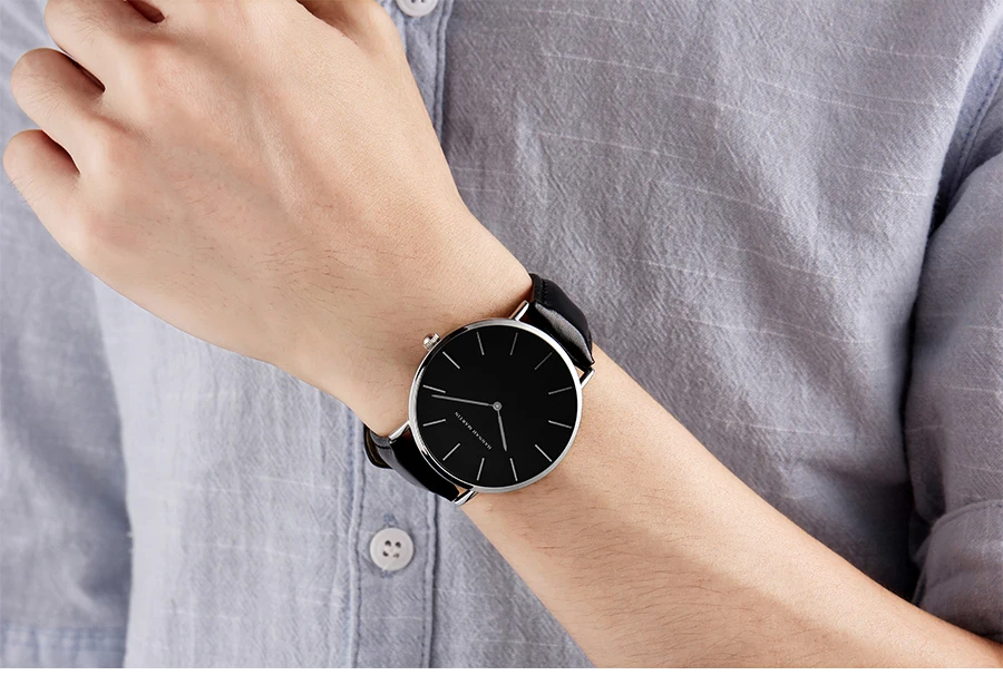 Женские наручные часы Мужские Простые водонепроницаемые Модные брендовые черные нейлоновые спортивные повседневные часы для мужчин и