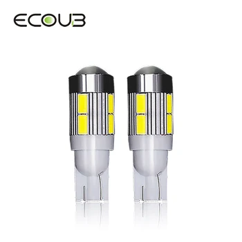 

2 Pcs T10 W5W LED Bulb White Parking Interior Turn Signal Car Light DRL 12v Reading Light 5630 10 SMD Trunk Auto Lights