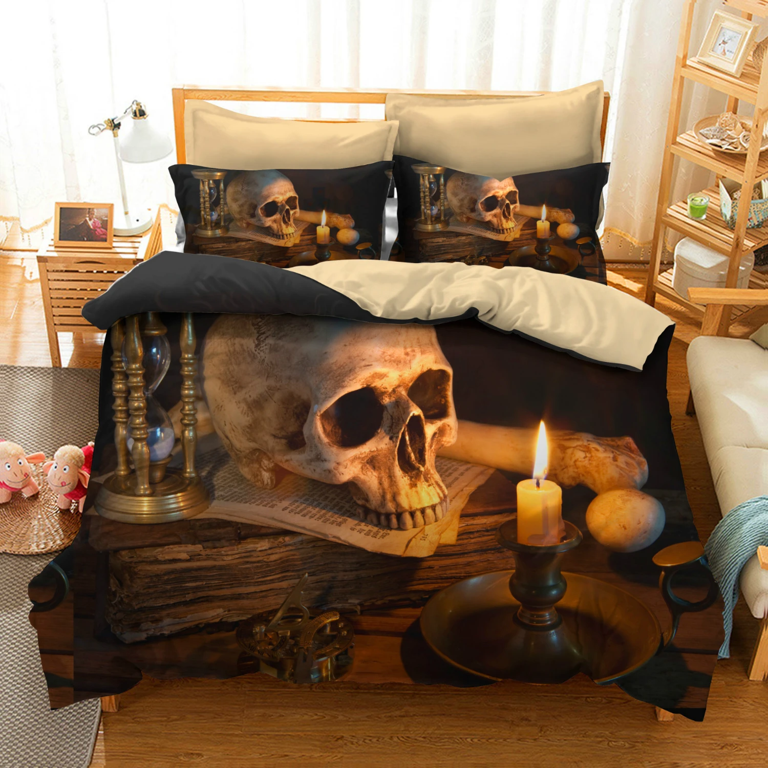 

Personality skull with cap 5D three piece set of Europe and America