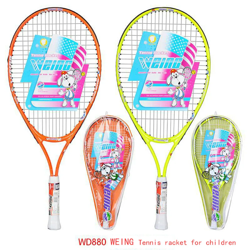 Горячая Распродажа бренд WEING WD880 детская Теннисная ракетка для начинающих начальной школы алюминиевый однократный свет