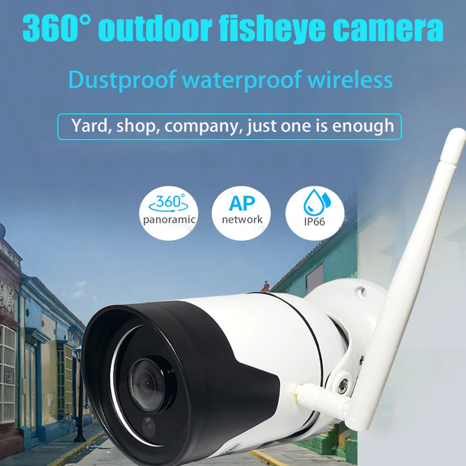 Jvtsmart наружная беспроводная Wifi панорамная камера видеонаблюдения 1080P 360 градусов