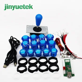 

Fast Delivery raspberry arcade kit button set diy 8 way led mandos arcades buttons joysticks oval quick respond to touch