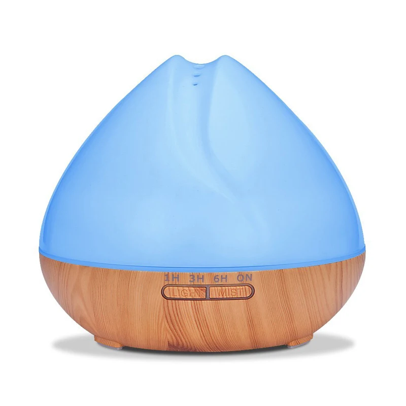 

400ml Aroma Essential Oil Diffuser Ultrasonic Air Humidifier with Wood Grain 7 Color Changing LED Lights for Office Home Bedroom