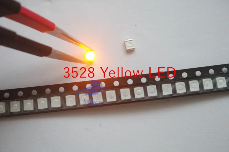 100 шт. Топ питания 1210 3528 Желтый SMD SMT PLCC 2 1500MCD ультра яркий светодиодный новый|smt|smt