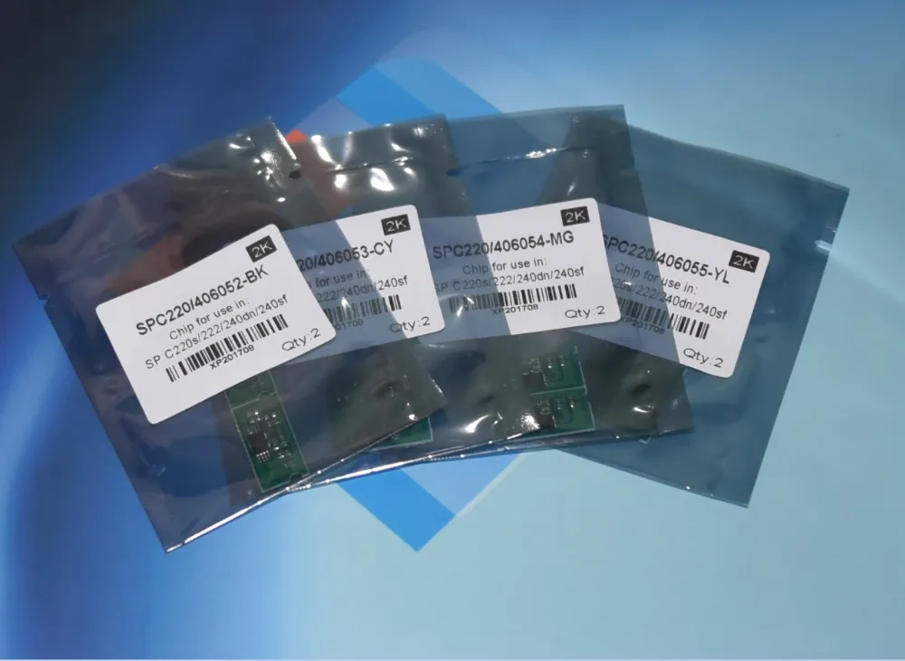 406052 Compatible for Ricoh Aficio SPC220 SP C220 C222 C240 SPC222 SPC240 Toner Chip Cartridge Reset Chip Laser Printer Chip (3)