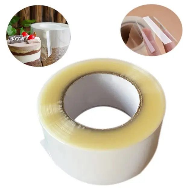 diy cake tools collar chocolate mousse cake transparent surrounding acetate sheets baking