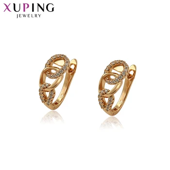 

Xuping European Style Three Circles Small Earrings Temperament Synthetic Cubic Zirconia New Arriavl Jewelry Gifts 97950